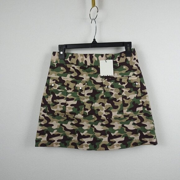 New ZARA Camo Printed Skort Skirt Shorts Camouflage Golf Hiking Active Casual S - Picture 4 of 13